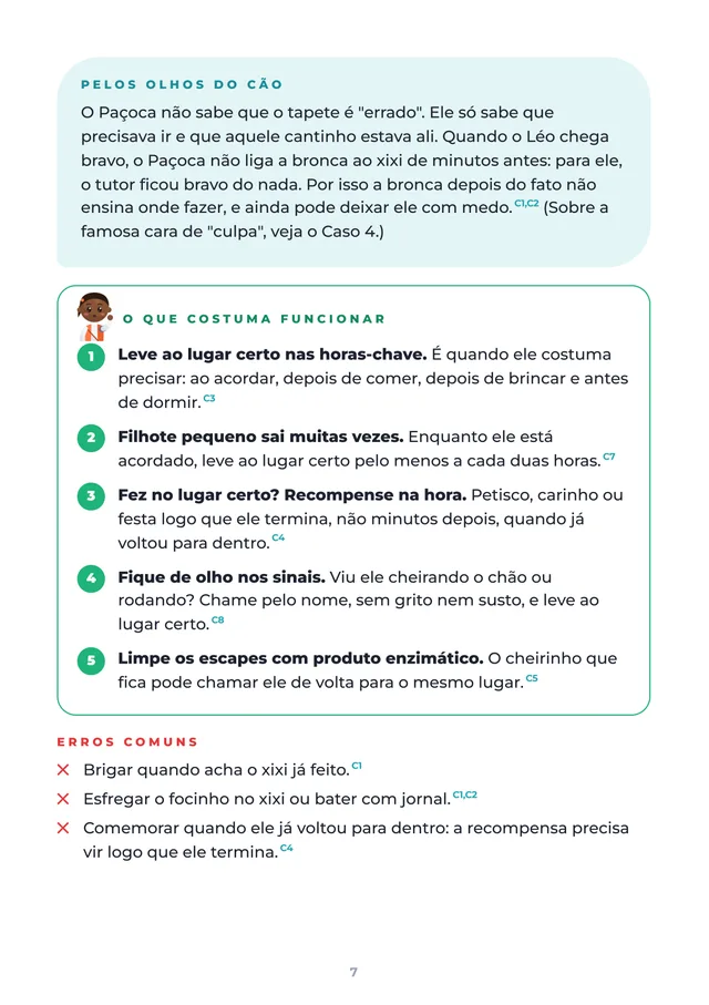 Página do Caso 1: pelos olhos do cão e o que costuma funcionar